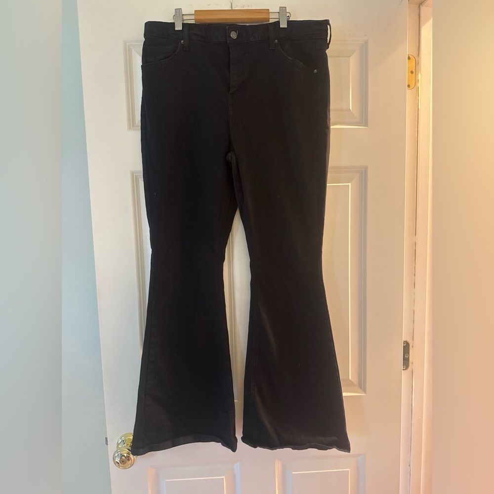 Topshop Black Flared Jeans